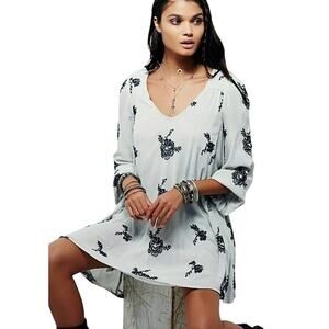 Free People Emma Embroidered Dress - XS